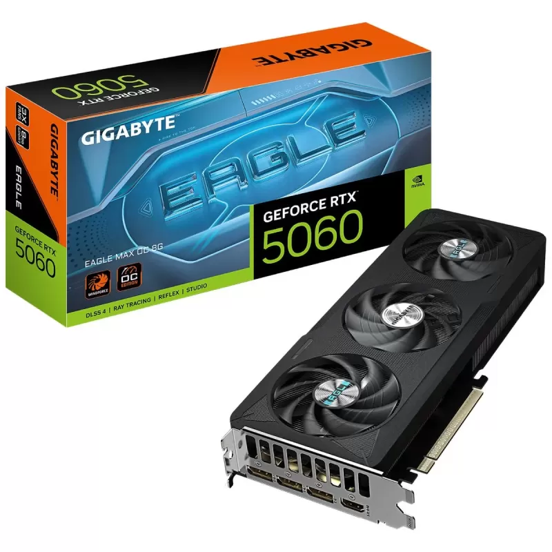 כרטיס מסך Gigabyte GeForce RTX 5060 EAGLE MAX OC 8G GV-N5060EAGLEMAX OC-8GD