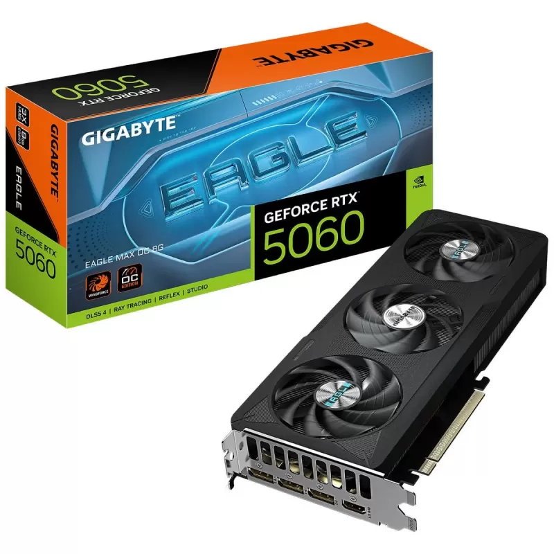 כרטיס מסך Gigabyte GeForce RTX 5060 EAGLE MAX OC 8G GV-N5060EAGLEMAX OC-8GD