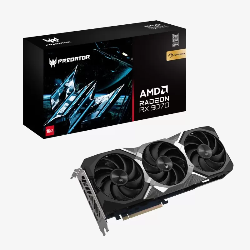 כרטיס מסך Acer Predator BiFrost Radeon RX 9070 OC DP.Z4GWW.P01 כרטיס מסך Acer Predator BiFrost Radeon RX 9070 OC DP.Z4GWW.P01