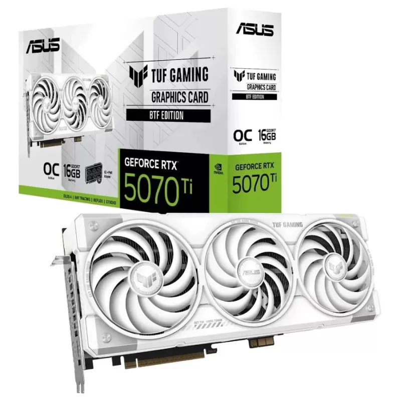 Video Card Asus TUF Gaming RTX 5070 Ti 16GB GDDR7 BTF OC Edition white 90YV0N60-M0NA00