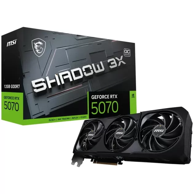 כרטיס מסך MSI RTX 5070 12G SHADOW 3X OC GeForce RTX 5070 12G SHADOW 3X OC