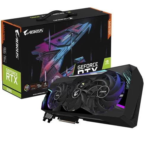 כרטיס מסך Gigabyte AORUS GeForce RTX 3080 MASTER 10G GV-N3080AORUS M-10GD - יבואן רשמי כרטיס מסך Gigabyte AORUS GeForce RTX 3080 MASTER 10G GV-N3080AORUS M-10GD - יבואן רשמי