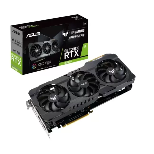 Video Card Asus TUF Gaming GeForce RTX 3060 Ti V2 OC Edition 8GB GDDR6 with LHR TUF-RTX3060TI-O8G-V2-GAMING Video Card Asus TUF Gaming GeForce RTX 3060 Ti V2 OC Edition 8GB GDDR6 with LHR TUF-RTX3060TI-O8G-V2-GAMING