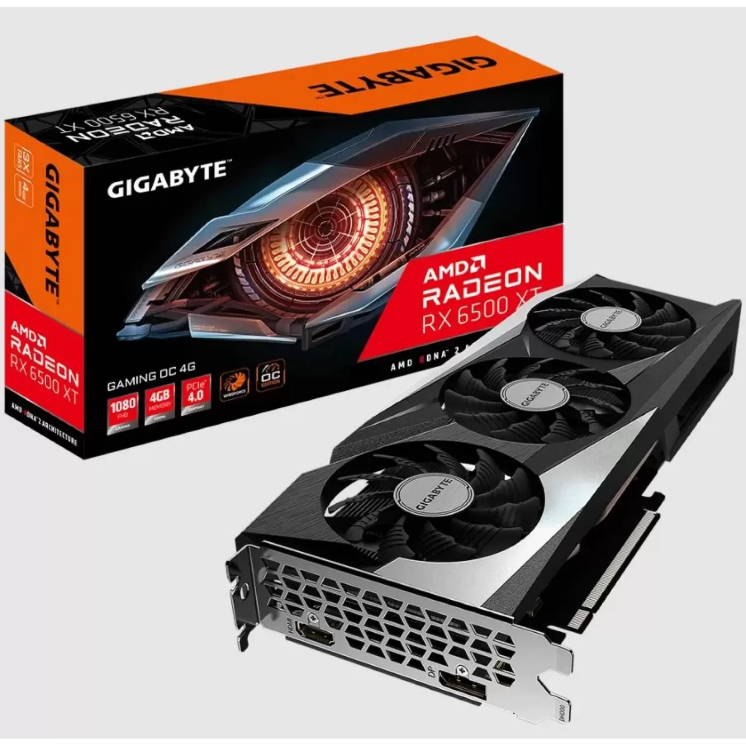 ВидеоКарта Gigabyte Radeon RX 6500 XT GAMING OC 4G GV-R65XTGAMING OC-4GD
