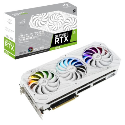 כרטיס מסך Asus ROG Strix GeForce RTX 3080 V2 White OC Edition 10GB GDDR6X with כרטיס מסך Asus ROG Strix GeForce RTX 3080 V2 White OC Edition 10GB GDDR6X with