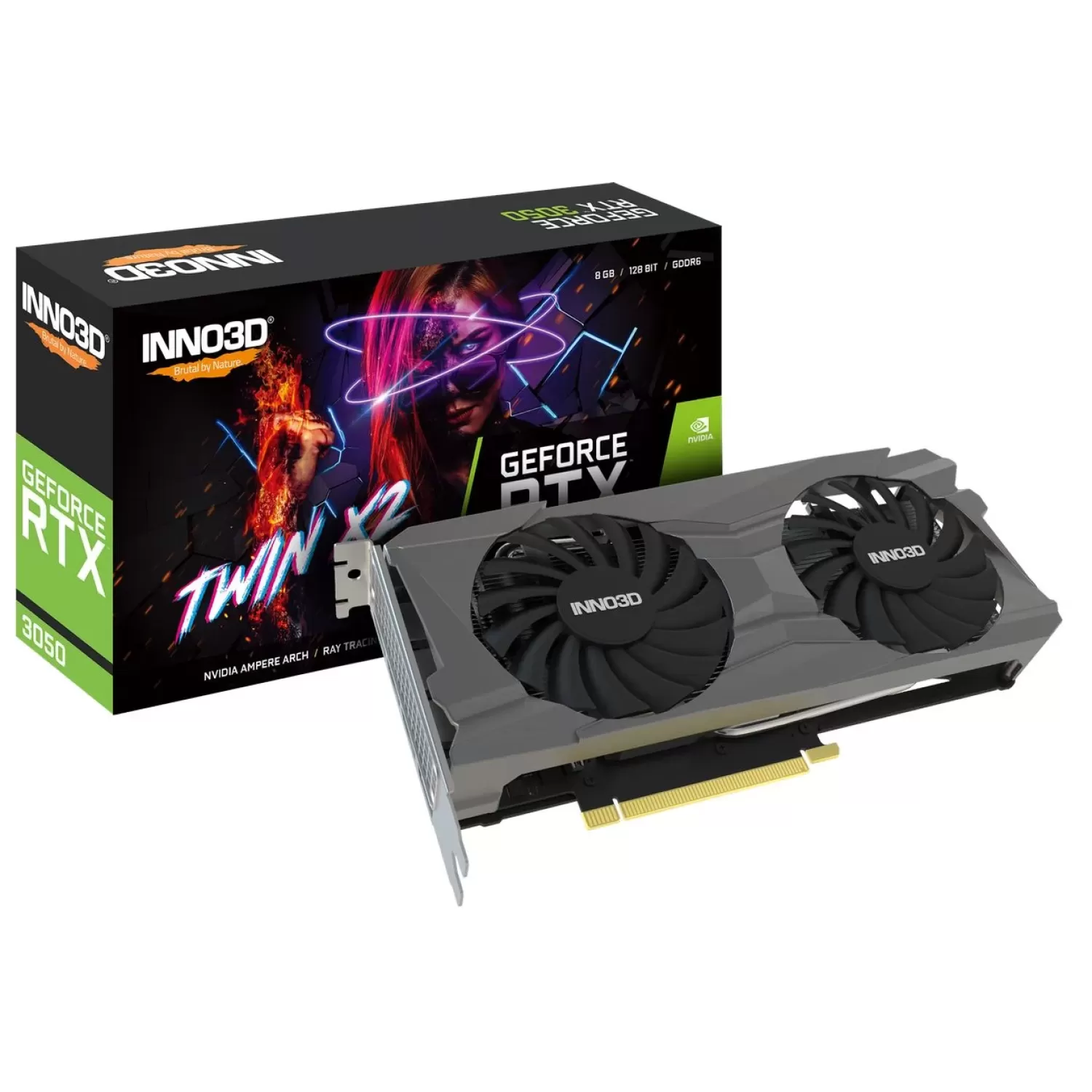 ВидеоКарта Inno3D GEFORCE RTX 3050 TWIN X2 N30502-08D6-1190VA42