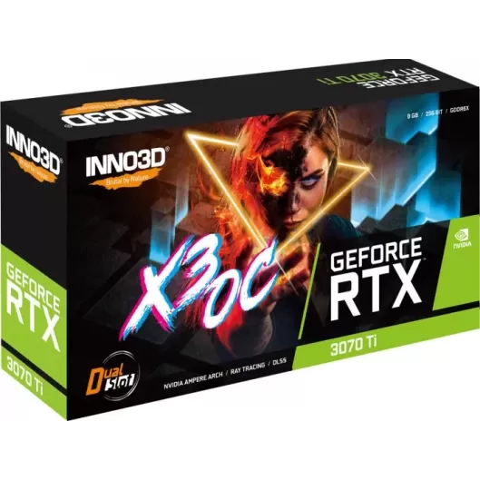 כרטיס מסך Inno3D GEFORCE RTX 3070 TI X3 OC N307T3-086XX-1820VA45 כרטיס מסך Inno3D GEFORCE RTX 3070 TI X3 OC N307T3-086XX-1820VA45