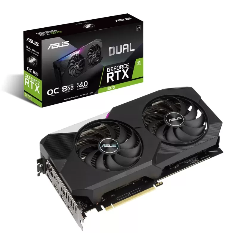 כרטיס מסך Asus Dual GeForce RTX 3070 V2 OC edition DUAL-RTX3070-O8G-V2