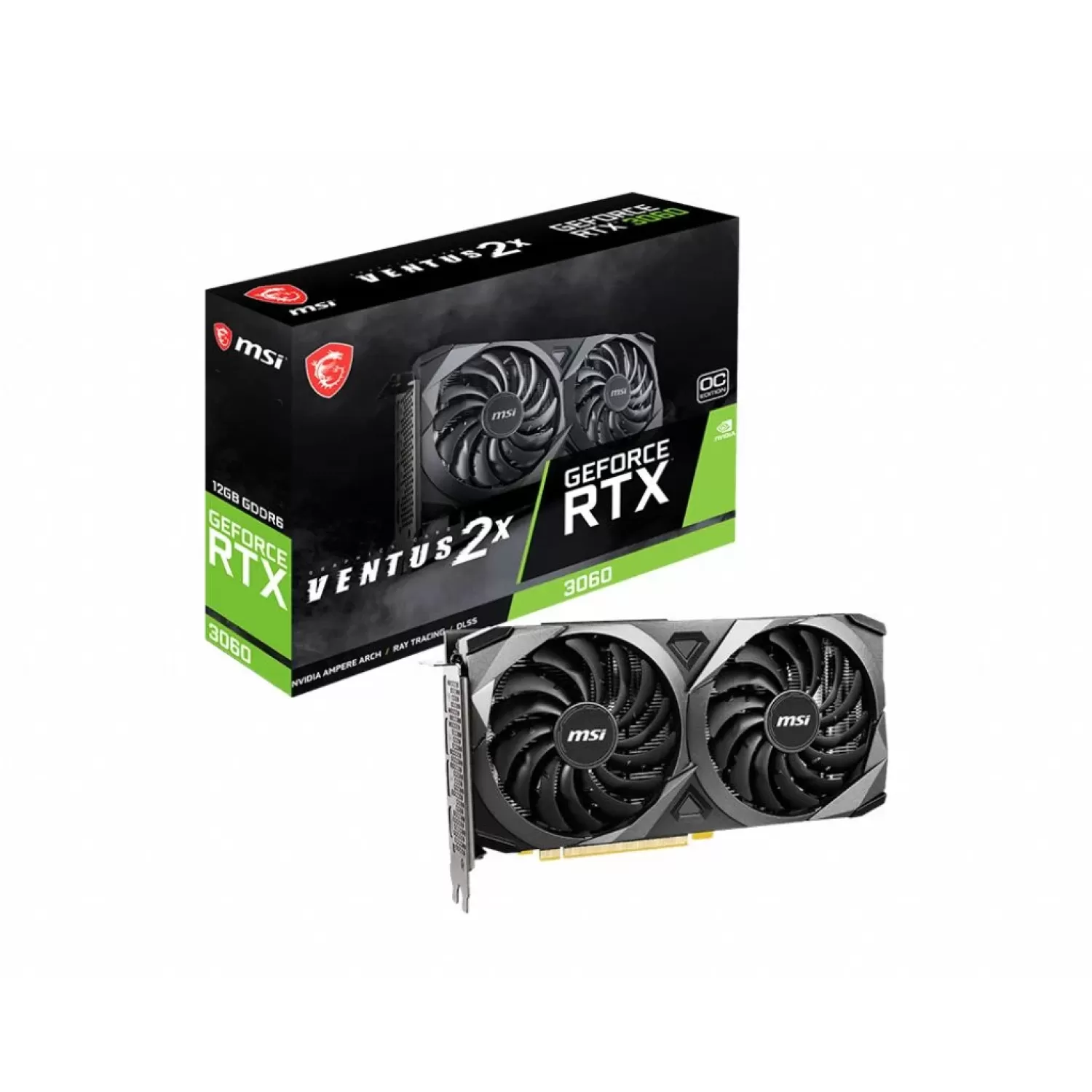 Video Card MSI GeForce RTX 3060 VENTUS 2X 12G OC NVIDIA GeForce RTX 3060