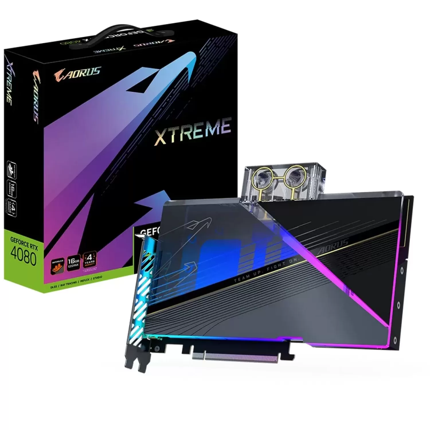Video Card Gigabyte AORUS GeForce RTX 4080 16GB XTREME WATERFORCE WB GV-N4080AORUSX WB-16GD