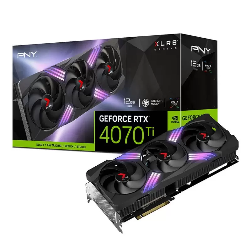 Video Card PNY GeForce RTX 4070 Ti 12GB XLR8 Gaming Verto Triple Fan VCG4070T12TFXXPB1 Video Card PNY GeForce RTX 4070 Ti 12GB XLR8 Gaming Verto Triple Fan VCG4070T12TFXXPB1