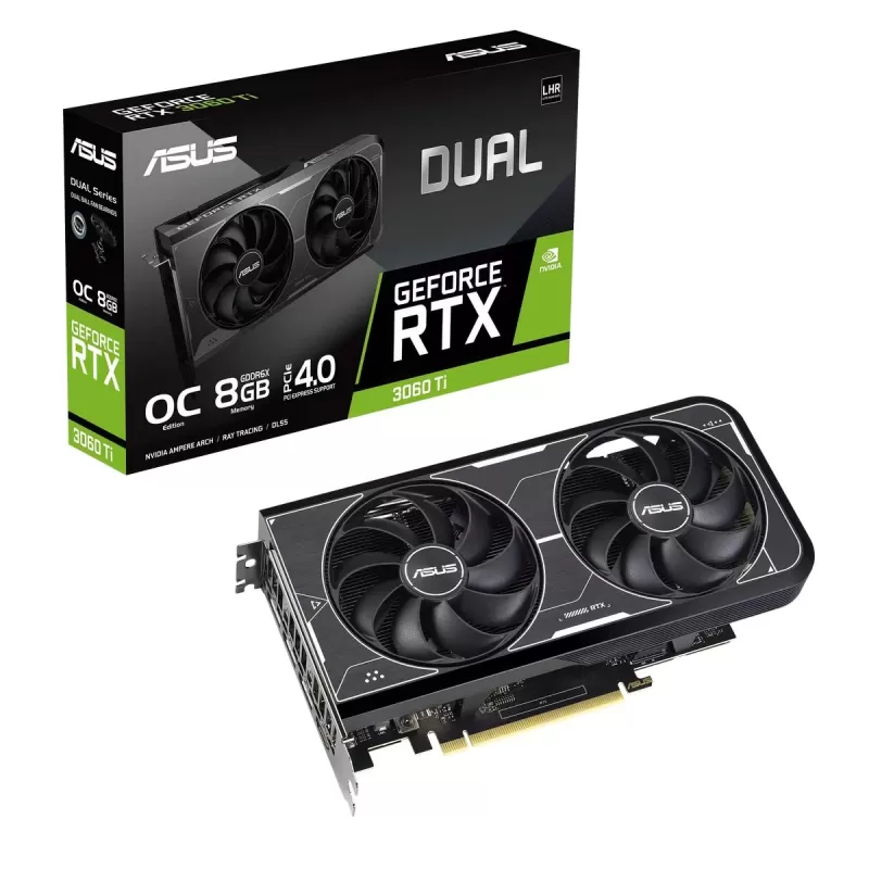 ВидеоКарта Asus Dual GeForce RTX 3060 Ti OC Edition 8GB GDDR6X 90YV0IP0-M0NA00