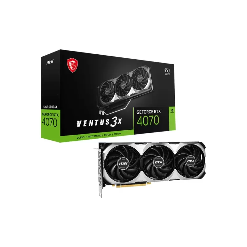 כרטיס מסך MSI GeForce RTX 4070 VENTUS 3X 12G OC NVIDIA GeForce RTX 4070