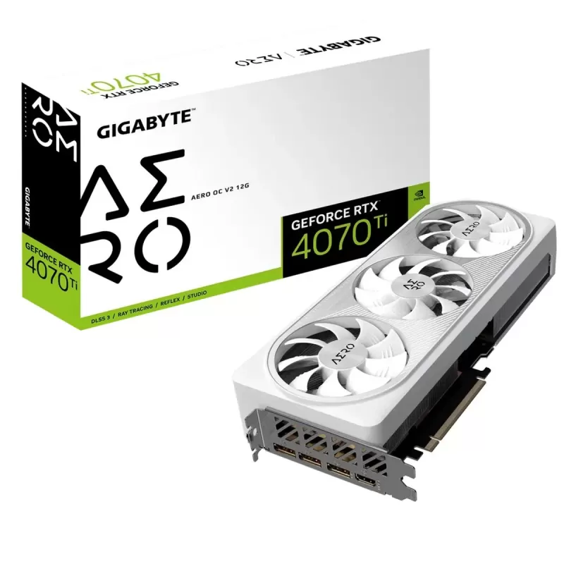 כרטיס מסך Gigabyte GeForce RTX 4070 Ti AERO OC V2 12G GV-N407TAERO OCV2-12GD