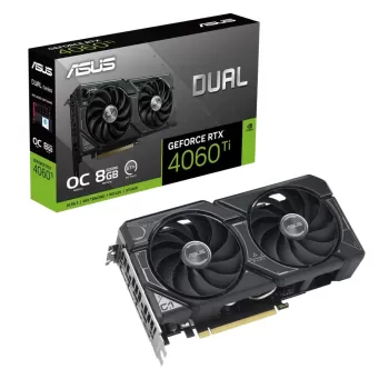 כרטיס מסך Asus Dual GeForce RTX 4060 Ti OC Edition 8GB GDDR 90YV0J40-M0NA00 כרטיס מסך Asus Dual GeForce RTX 4060 Ti OC Edition 8GB GDDR 90YV0J40-M0NA00