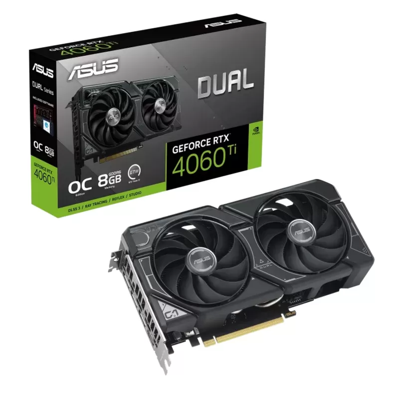 כרטיס מסך Asus Dual GeForce RTX 4060 Ti OC Edition 8GB GDDR 90YV0J40-M0NA00