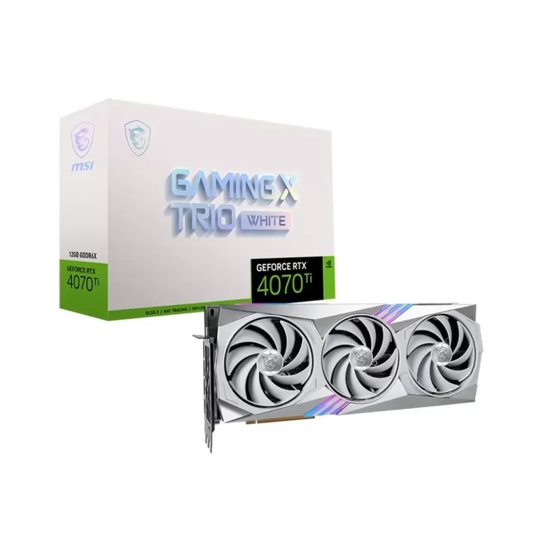 Video Card MSI GeForce RTX 4070 Ti GAMING - TRIO WHITE 12G GeForce RTX 4070 Ti GAMING TRIO WHITE 12G Video Card MSI GeForce RTX 4070 Ti GAMING - TRIO WHITE 12G GeForce RTX 4070 Ti GAMING TRIO WHITE 12G