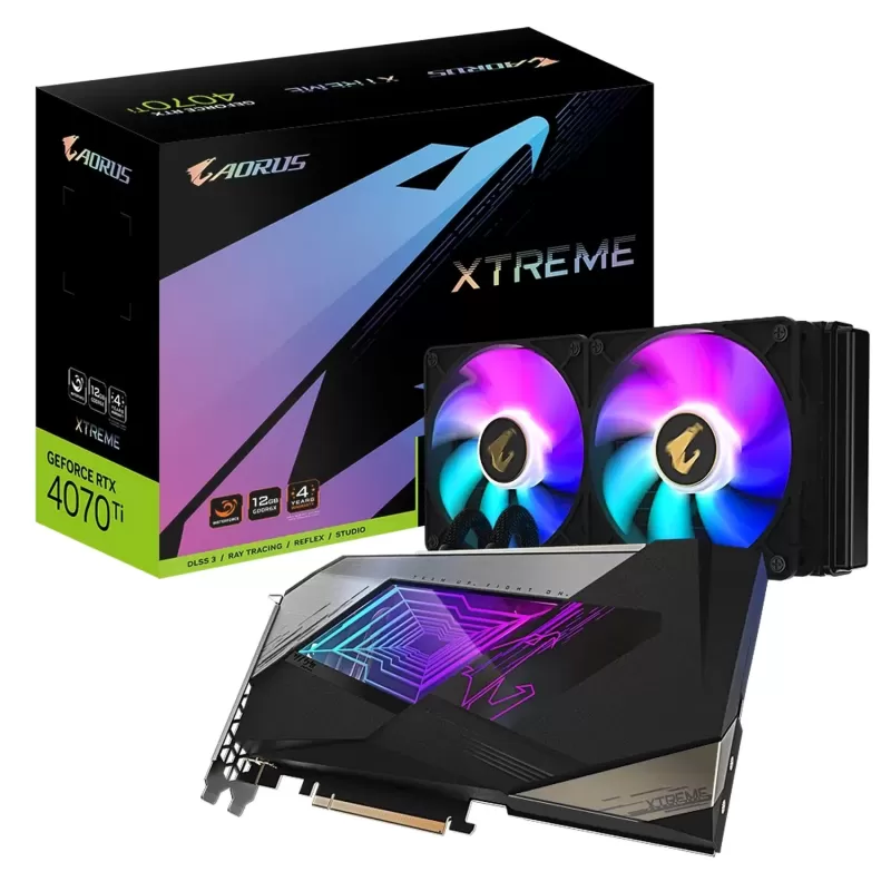 ВидеоКарта Gigabyte AORUS GeForce RTX 4070 Ti 12GB XTREME WATERFORCE GV-N407TAORUSX W-12GD - официальный импортер