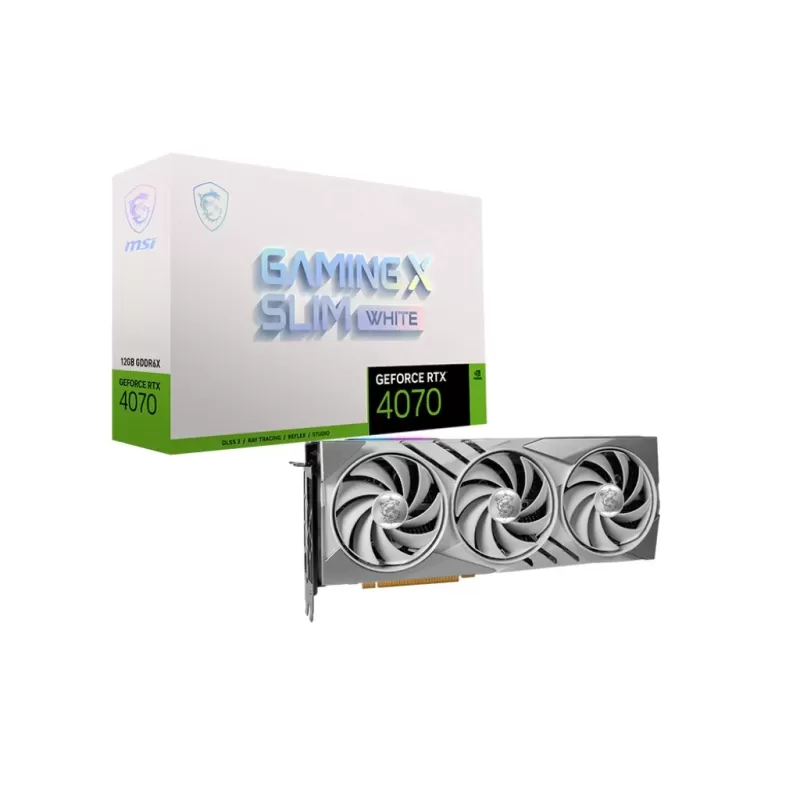 כרטיס מסך MSI GeForce RTX 4070 GAMING X SLIM WHITE 12G NVIDIA GeForce RTX 4070