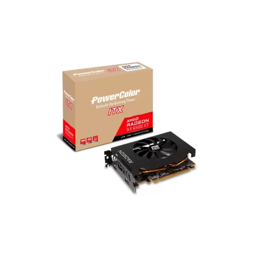 כרטיס מסך PowerColor AMD Radeon RX 6500 XT ITX 4GB GDDR6 AXRX6500XT4GBD6-DH כרטיס מסך PowerColor AMD Radeon RX 6500 XT ITX 4GB GDDR6 AXRX6500XT4GBD6-DH
