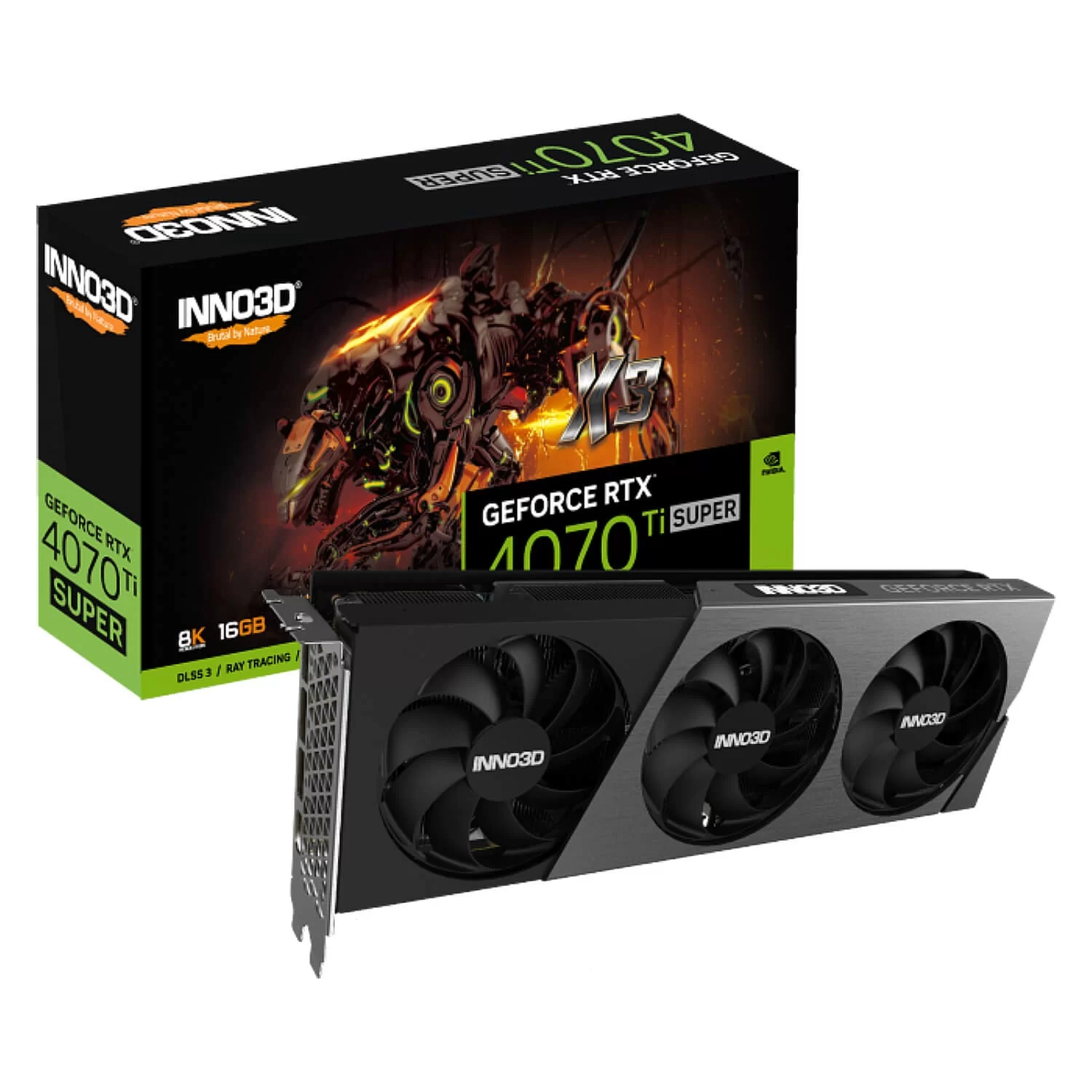 ВидеоКарта Inno3D GeForce RTX 4070 Ti SUPER X3 OC N407TS3-166XX-186158N