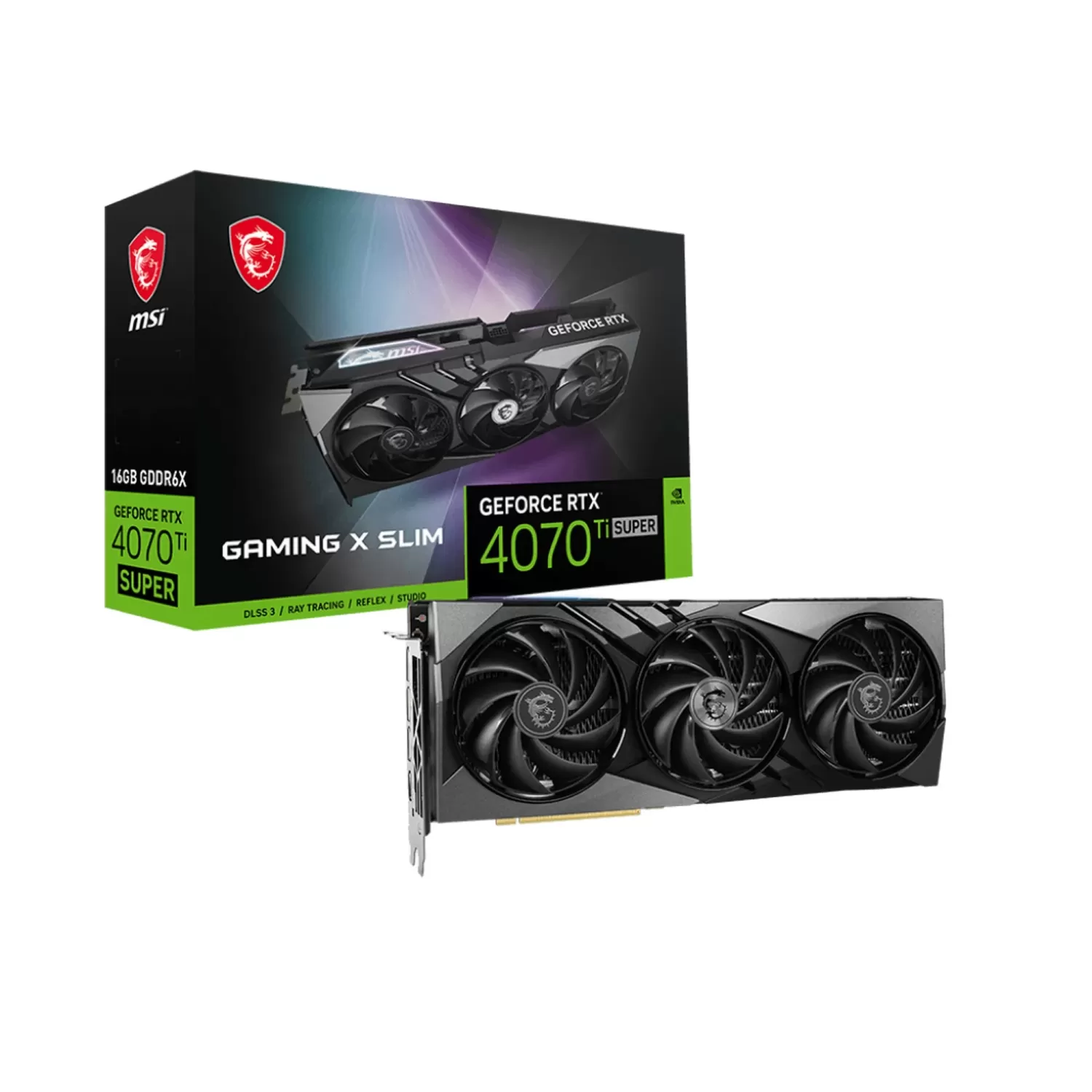 Video Card MSI GeForce RTX 4070 Ti SUPER 16G GAMING X SLIM NVIDIA GeForce RTX 4070 Ti SUPER