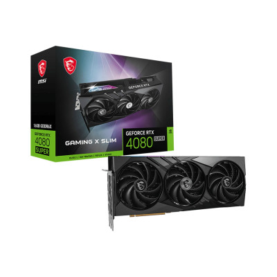Video Card MSI GeForce RTX 4080 SUPER 16G GAMING X SLIM NVIDIA GeForce RTX 4080 Video Card MSI GeForce RTX 4080 SUPER 16G GAMING X SLIM NVIDIA GeForce RTX 4080