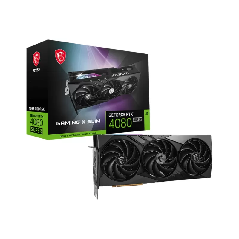 כרטיס מסך MSI GeForce RTX 4080 SUPER 16G GAMING X SLIM NVIDIA GeForce RTX 4080 SUPER