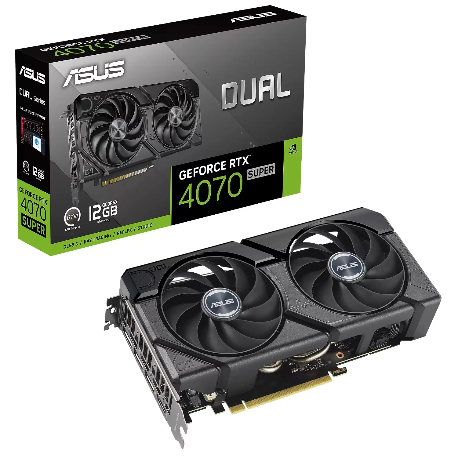 Video Card Asus Dual GeForce RTX 4070 SUPER EVO 12GB GDDR6X 90YV0KC1-M0NA00