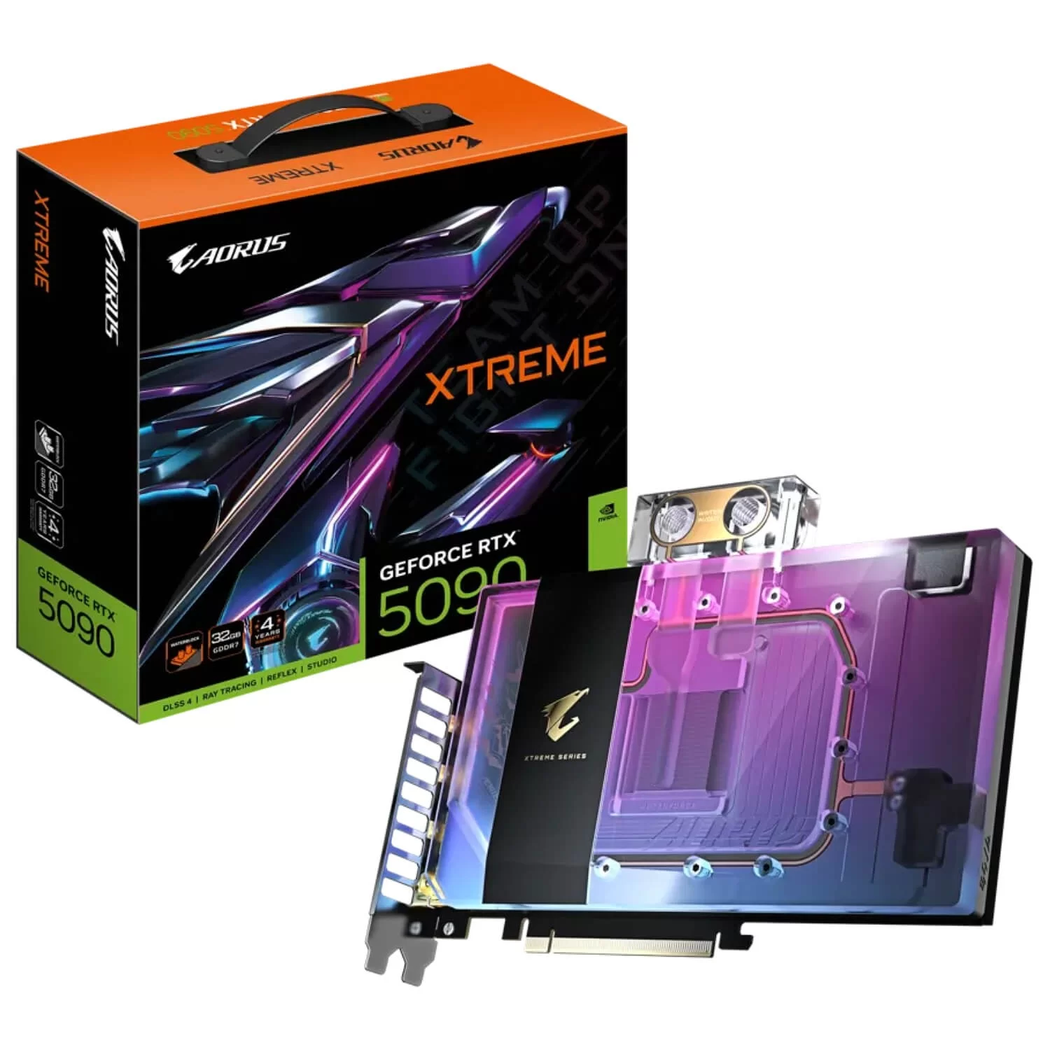 Video Card Gigabyte AORUS GeForce RTX 5090 XTREME WATERFORCE WB 32G GV-N5090AORUSX WB-32GD