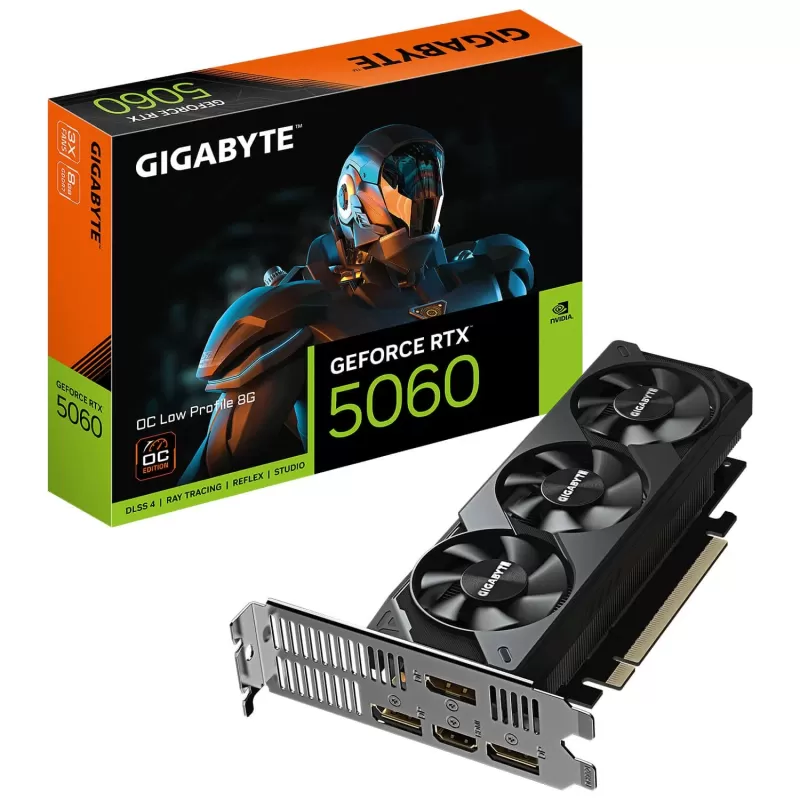 כרטיס מסך Gigabyte RTX 5060 OC Low Profile 8G GV-N5060OC-8GL כרטיס מסך Gigabyte RTX 5060 OC Low Profile 8G GV-N5060OC-8GL