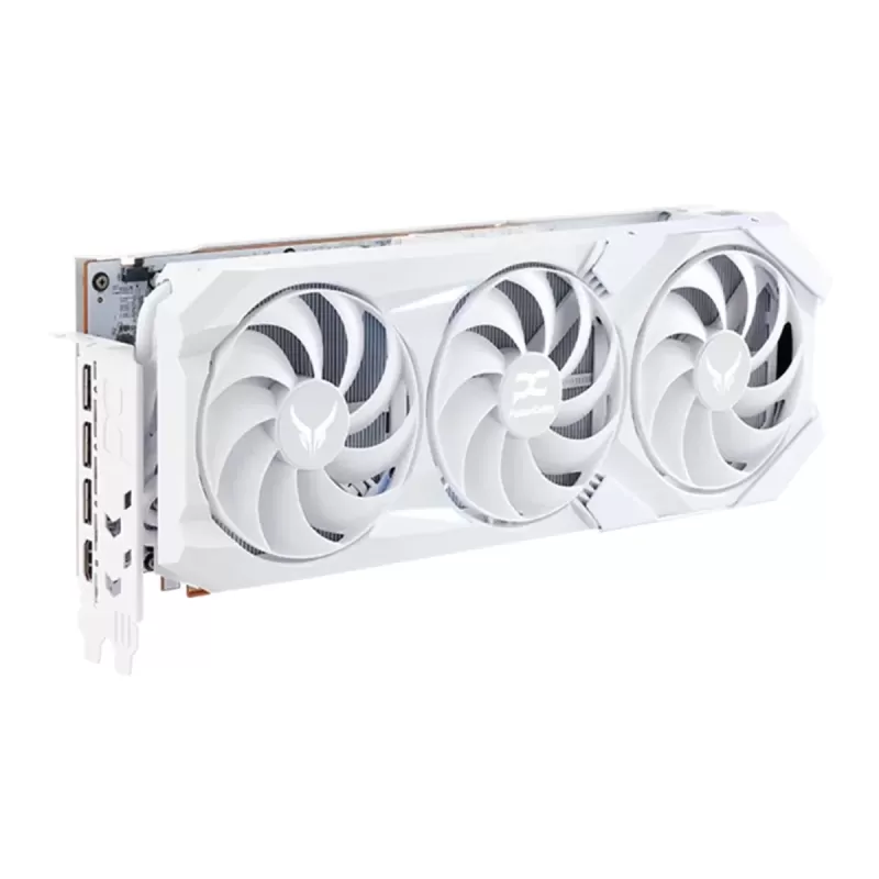 Корпус, мышь и видеокарта PowerColor ALPHYN AM10 + Red Devil Spectral white RX 9070 XT 16GB GDDR6 RX9070XT16G-EOCWHITE