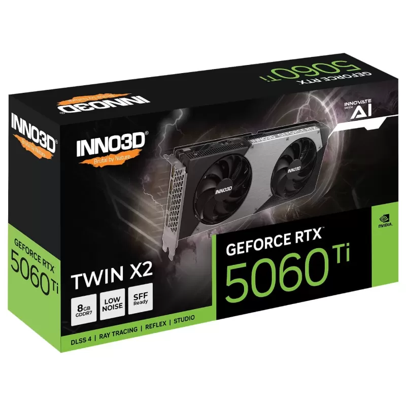 Video Card Inno3D GeForce RTX 5060 Ti 8GB TWIN X2 N506T2-08D7-193075N