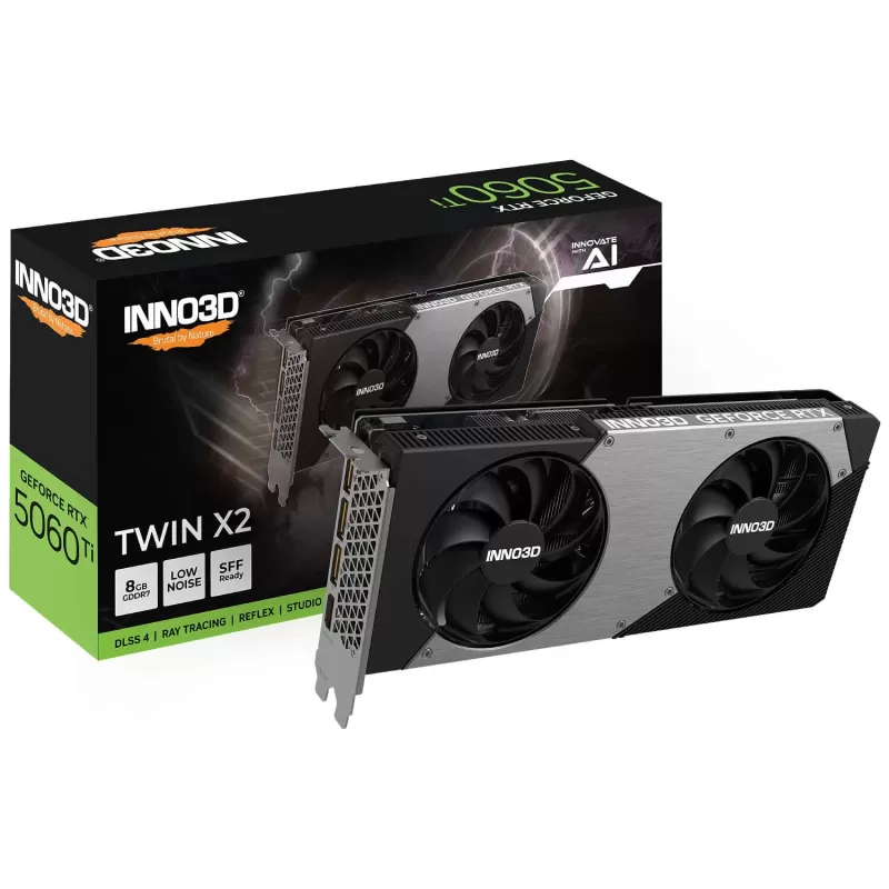 Video Card Inno3D GeForce RTX 5060 Ti 8GB TWIN X2 N506T2-08D7-193075N