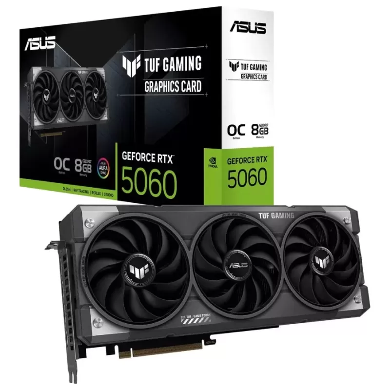 ВидеоКарта Asus TUF Gaming GeForce RTX 5060 8GB GDDR7 OC Edition 90YV0N00-M0NA00