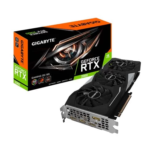 כרטיס מסך Gigabyte RTX 2060 GAMING OC 6G GV-N2060GAMING OC-6GD - יבואן רשמי