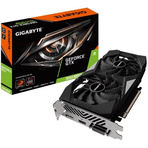Video Card Gigabyte GeForce GTX 1650 SUPER WINDFORCE OC 4G GV-N165SWF2OC-4GD