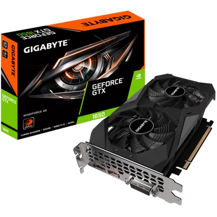 כרטיס מסך Gigabyte GeForce GTX 1650 D6 WINDFORCE 4G GV-N1656WF2-4GD - יבואן רשמי