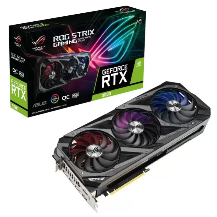 Video Card Asus ROG Strix GeForce RTX 3080 OC Edition 12GB ROG-STRIX-RTX3080-O12G-GAMING