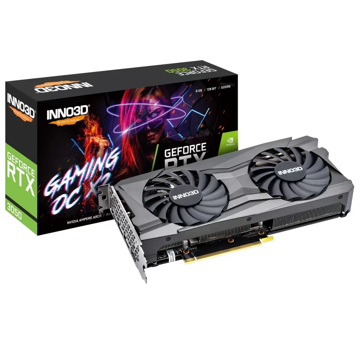 Video Card Inno3D GEFORCE RTX 3050 GAMING OC X2 N30502-08D6X-11902120