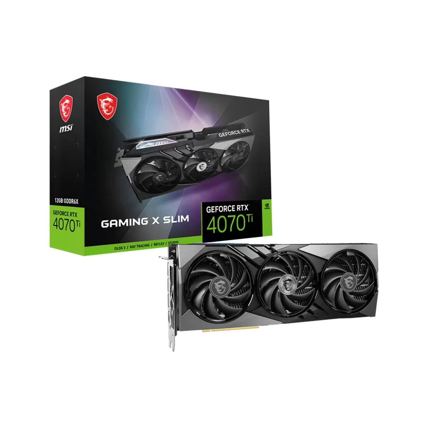 ВидеоКарта MSI GeForce RTX 4070 Ti GAMING X SLIM 12G NVIDIA GeForce RTX 4070 Ti