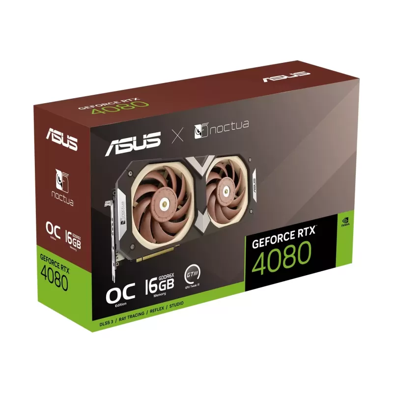 כרטיס מסך Asus GeForce RTX 4080 16GB GDDR6X Noctua OC Edition 90YV0IB2-M0NA00