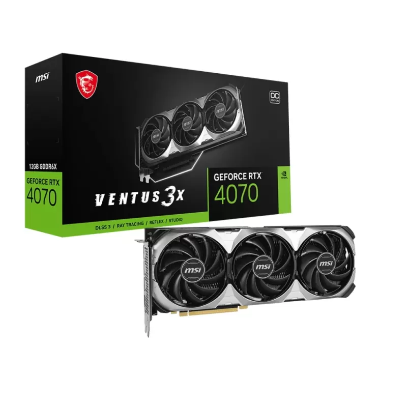 כרטיס מסך MSI GeForce RTX 4070 VENTUS 3X E 12G OC NVIDIA GeForce RTX 4070