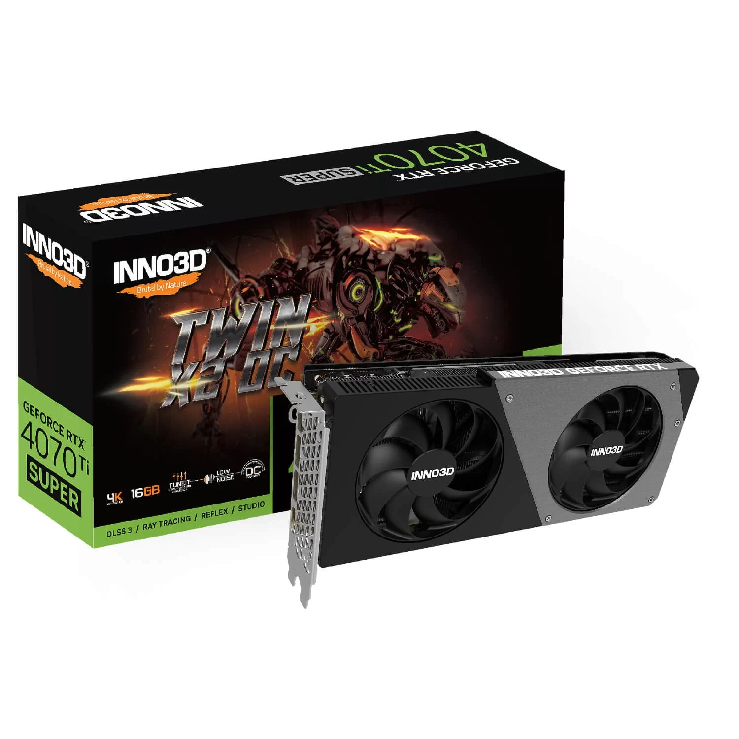 Video Card Inno3D GeForce RTX 4070 Ti SUPER TWIN X2 OC N407TS2-166XX-186156N