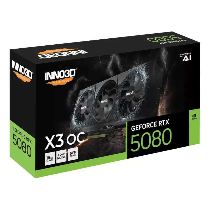 Video Card Inno3D RTX 5080 X3 OC 16GD N50803-16D7X-17603930
