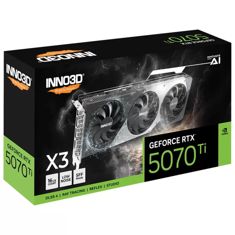 כרטיס מסך Inno3D GeForce RTX 5070 Ti X3 N507T3-16D7-176068N