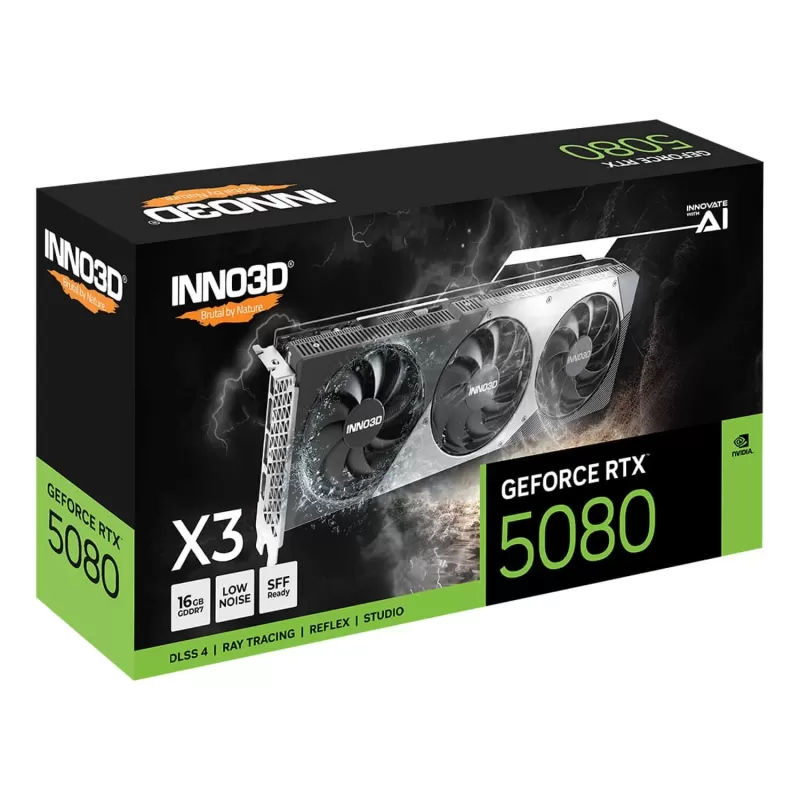 Video Card Inno3D GeForce RTX 5080 X3 16GB N50803-16D7-176068N