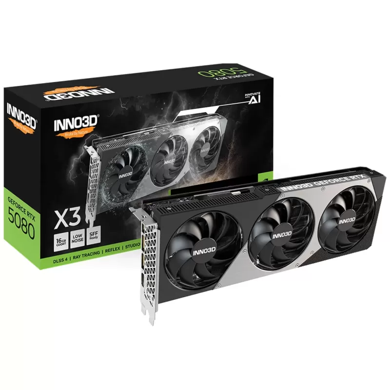 Video Card Inno3D GeForce RTX 5080 X3 16GB N50803-16D7-176068N