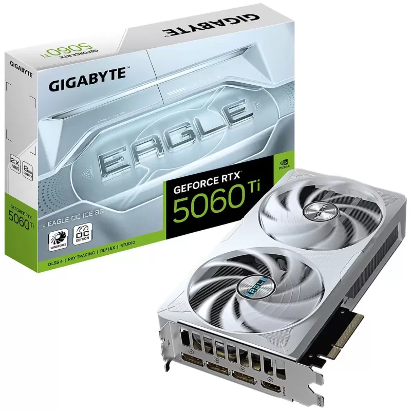 Video Card Gigabyte GeForce RTX 5060 Ti EAGLE OC GV-N506TEAGLEOC ICE-8GD Video Card Gigabyte GeForce RTX 5060 Ti EAGLE OC GV-N506TEAGLEOC ICE-8GD
