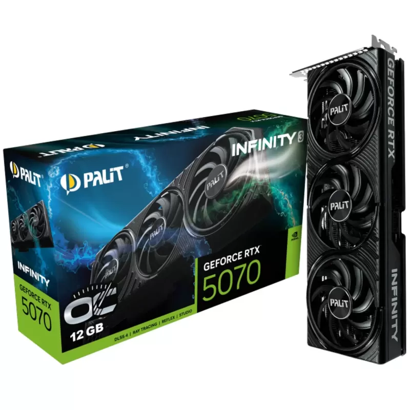 Video Card Palit GeForce RTX 5070 Infinity 3 NE75070S19K9-GB2050S Video Card Palit GeForce RTX 5070 Infinity 3 NE75070S19K9-GB2050S